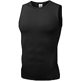 Towintec Mens Athletic Compression Shirts Dry Fit Sleeveless Under Shirt Running Workout Muscle Base Layer Tank Tops for Gym
