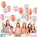 Boolavard Blush Pink Balloons & Rose Gold Balloons & Confetti Latex Party Balloons – Pack of 45, 12 Inch, Decoration Supplies for Wedding, Graduation, Birthday Party, Hawaii (Rose Gold，Blush，Confetti)