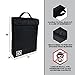Fireproof Document Bag, locking closure. Non-itchy silicone coated fiberglass, safe fire/water-resistant storage: money/jewelry/passports, 3 free RFID blocking sleeves. Stop credit card identity theft
