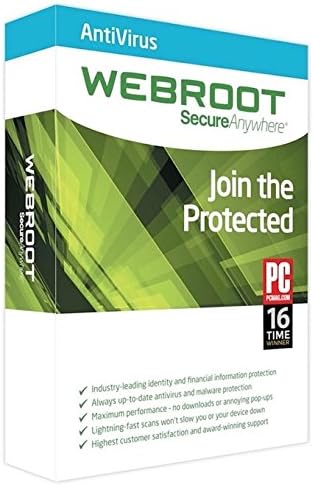 Webroot SecureAnywhere Antivirus | 2017 (1 PC - 1 Year)
