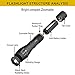 TopBest LED Tactical Flashlight, Portable Ultra Flashlight Adjustable Focus and 5 Light Modes,1200 Lumen Outdoor Water Resistant Handheld Torch and Rechargeable 18650 Lithium Ion Battery and Charger