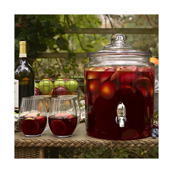 Anchor Hocking 2 Gallon Heritage Hill Beverage Dispenser with Lid (2