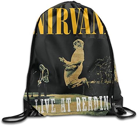 Nirvana Live At Reading Drawstring Backpack Sport Bag