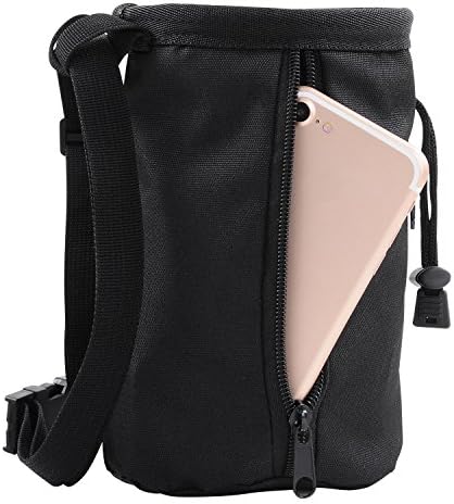Chalk Bag for Rock Climbing, Weightlifting, Bouldering & Gymnastics with Quick-clip Belt - 2 Large Zippered Pockets for Securely Holding iPhone 6 Plus / Galaxy S6+ and Other Valuables