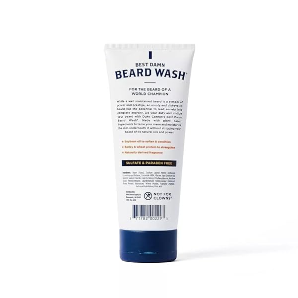 DUKE CANNON SUPPLY CO. BEST BEARD WASH, 6 OZ. – CITRUS HEFEWEIZEN SCENT, SULFATE-FREE & PARABEN-FREE