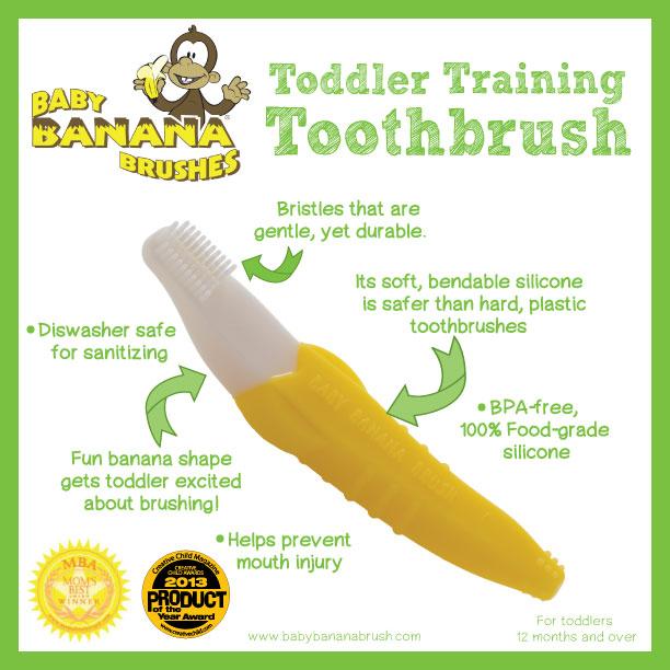 Baby Banana Brush MordederaCepillo Dental Suave y Flexible, amarillo