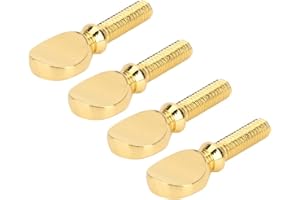 Woodwind Instrument Mouthpiece Ligature Screw, Adjustable, Brass Gold Plated, Fits Standard Rubber and Plastic Saxophone Mout