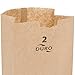 Duro 2 lb. Capacity 5 5/16” x 2 /16” x 7 7/8” Kraft Brown Paper Bag - 30# Basis Weight 250 Ct.