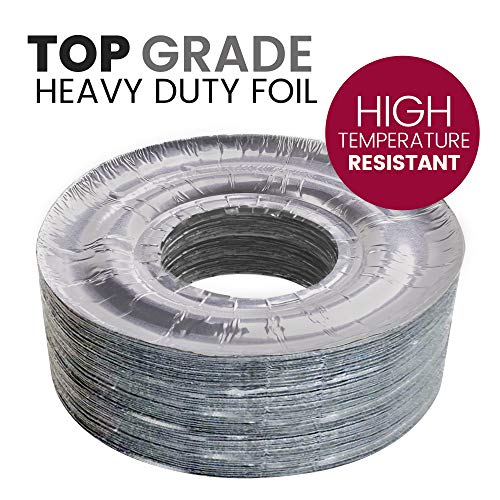 [75 Pack] Aluminum Foil Stove Burner Covers 7.5 Inch Disposable Round