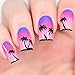 Whats Up Nails - Palm Nail Vinyl Stencils for Nail Art Design (1 Sheet, 20 Stencils)
