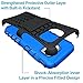 K-Xiang Samsung Galaxy S6 Case, (Armor Series) Heavy Duty Dual Layer Shockproof Silicone Phone Protective Case TPU Hybrid Kickstand Cover for Samsung Galaxy S6 (Blue)