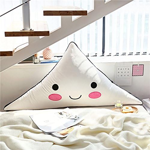 VERCART Many Szies Large Soft Upholstered Headboard Filled Wedge Cushion Bed Backrest Positioning Support Reading Pillow Office Lumbar Pad with Removable Cover White California King