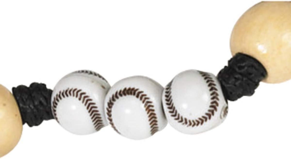 CB Athlete Protection Baseball (Softball) Shape Bead 20 Inch Corded Athletic Wear Sports Rosary: Jewelry