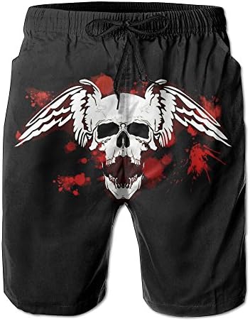 Trim Elastic Blood Skull Gentleman Drawstring Waist Short Pants