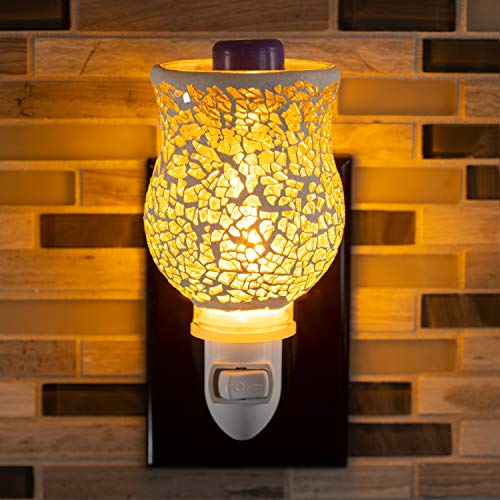 Dawhud Direct Wall Plugin Wax Warmer for Scented Wax, Mosaic Glass