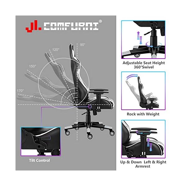 Chesterfield Ergonomic JL Comfurni Gaming Chair - Image 5