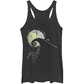 Disney Womens Nightmare Before Christmas Spiral Hill Jack Tri-Blend Racerback Layering Tank