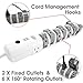 [UL Certified] EZOPower 6 Pivot + 2 Standard Multi Plug Outlet Surge Protector Power Strip, Electrical Extension Cord 3 Prong, Rotating, Heavy Duty, Low Profile, Travel, 6 Foot - White
