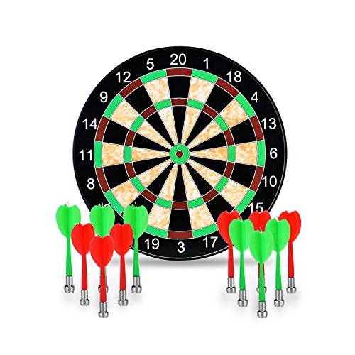 LoveisCool 17’’ Magnetic Dart Board with 12 Magnet Darts