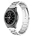 MoKo Band Compatible with Samsung Gear S2 Classic/Galaxy Watch 42mm/Galaxy Watch Active/Active 2/Gear Sport/Ticwatch 2/E/Garmin Vivoactive 3, 20MM Universal Stainless Steel Strap - Silver