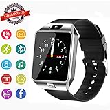 Smartwatch, Bluetooth Smart Watch and Unlocked Watch Cell Phone all in one for Android Smartphones Samsung Sony LG and IOS iPhone-Silver