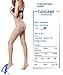 FANCAME Women's Sheer Compression Shaping Pantyhose 40D Push Up Shape Silk Stockings 2 Pair (Medium, Black & Nude)