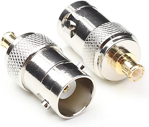 ANHAN RF coaxial Coax Adapter BNC Female to MCX Male Connector MCX Plug to BNC Female Adapter 2Packs