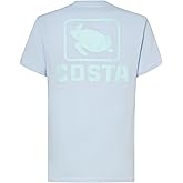 Costa Del Mar Mens Classic Emblem T-Shirt, Light Blue, Medium