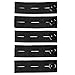 Comfy Clothiers Elastic Waist Extender for Black Shorts & Pants (5-Pack, Black) - Strong Adjustable Pants Button Extenders