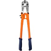 WADFOW Bolt Cutter: Soft Grip Rubber Ergonomic Handle Cutters Cutting Fence, Steel Wire, Chain, Screws, Rivet and Medium Padlock, 18", Medium Size Heavy-Duty