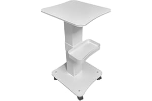 FUMOLEER Esthetician Cart, 3 Tier Beauty Rolling Trolley with Rotation Wheels, Aluminum Alloy Tray Rolling Cart for Hair Salon, Spa Salon Beauty Machine Storage