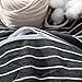 LIFETOWN Jersey Knit Cotton Duvet Cover Twin, Twin XL Black White Striped Duvet Cover Set 3 Pieces, Super Soft and Easy Care