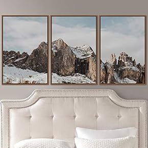 signwin 3 Piece Framed Canvas Wall Art Snow...