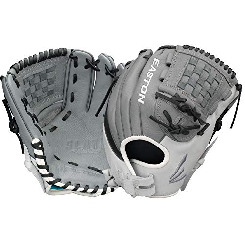 EASTON SLATE Fastpitch Softball Glove | 2020 | Right-Hand Throw | Female Athlete Design | 12" | Pitcher / Infield Glove | Split Woven Web | Diamond Pro Steer Leather | Quantum Closure | SL1201FP