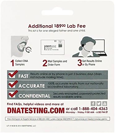 IDENTIGENE DNA Paternity Test Collection Kit
