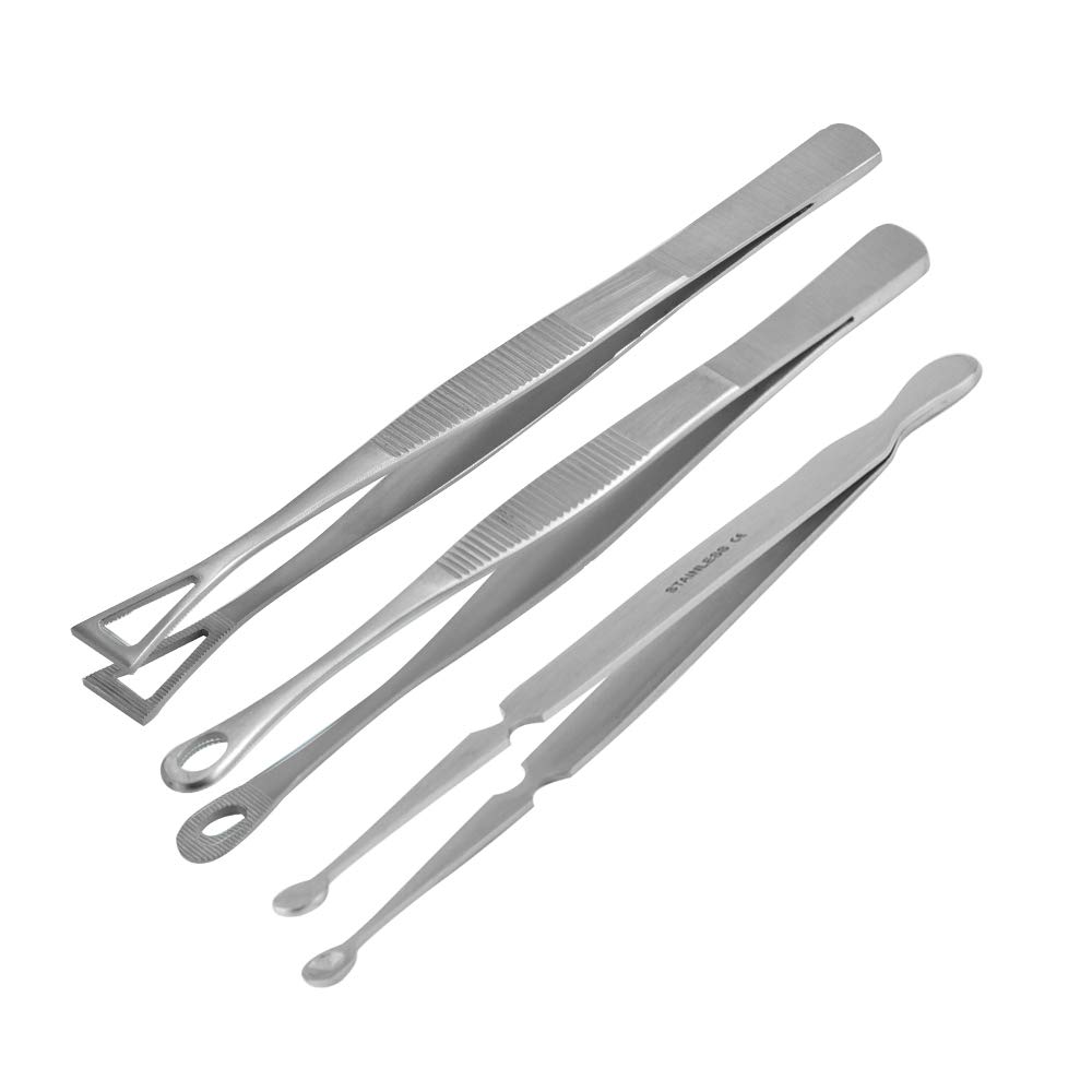 Body Piercing Holder Pennington Tweezers Oval Tweezers Ball Bead Holding Tweezers, Choose from 3 Models (Pennington Tweezers 15cm)