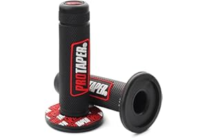 ROMLCBIZ 7/8" Motorcycle Hand Grips Oil for Dirt Bike ATV Pit Bike Used Rubber Bar End Thruster Grip Handlebar Grips Throttle for Most Motorcycle