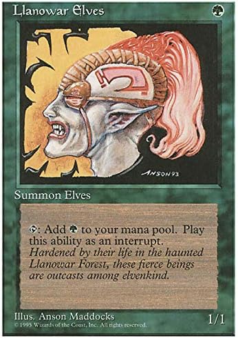 Amazon.com: Magic The Gathering - Llanowar Elves - Fourth Edition: Toys &  Games