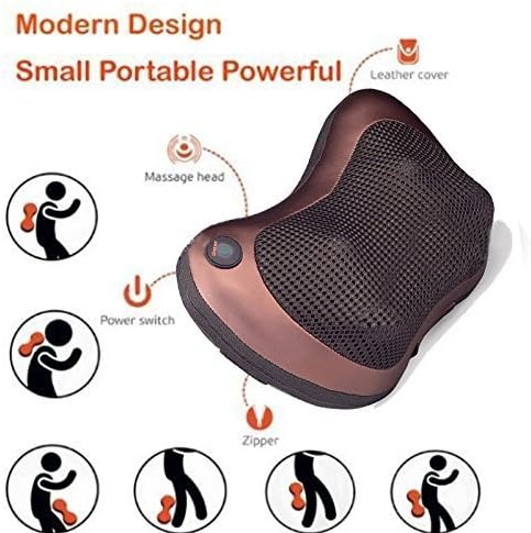 J GO Neck and Shoulder Kneading Massage Pillow (Brown)
