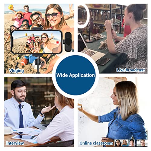 Wireless Lavalier Microphone Video Recording Lapel Mic for iPhone/ipad