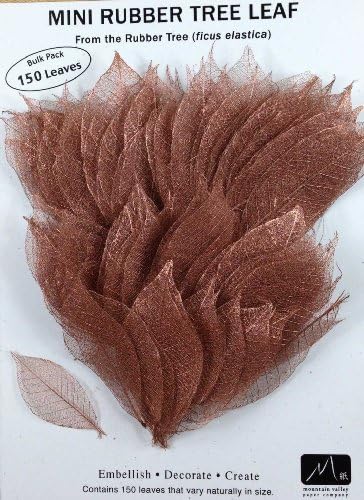 COPPER MINI RUBBER TREE LEAVES - Pack of 150