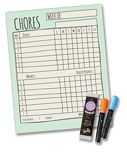 Jennakate Mint Magnetic Single Child Behavior Reward Chore Chart Daily ...