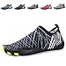 EQUICK Water Shoes Barefoot quick dry Aqua Sports Sneakers Slip on for Men Women Kids Updated size