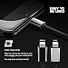iPhone 7 Adapter 2 in 1, Steanum Lightning to 3.5mm AUX Headphone Jack Splitter (Audio + Charge) Compatible with iOS 11 - No Calling Function and Music Control (Black)