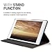 kwmobile Case Compatible with Sony Xperia Tablet Z3 Compact - PU Leather and Canvas Cover with Stand Feature - Anthracite / Light Brown