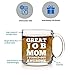 Birthday Gifts for Mom Mug - Great Job Mom 12 oz Glass Coffee Cup Mug - Mom Birthday Gifts from Daughter Son - Unique Funny Birthday Presents Christmas Gifts for Mom from Daughter, Son, Kids, Children