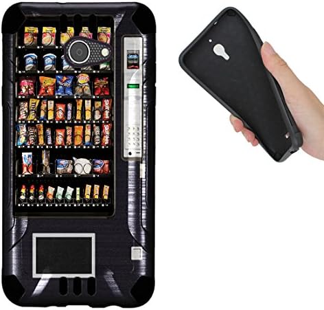 Huawei Ascend XT2, Elate 4G LTE Case, BLACK Hybrid 2-Layer Rugged Armor Cover Case by URAKKI for Huawei Ascend XT2 XT 2nd Gen H1711 , Elate 4G LTE (2017) [Black Vending Machine] Design Case