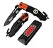 New Rogue River Tactical Knives EMT Rescue Survival Orange Black Folding Tanto Blade Spring Assisted Pocket Knife