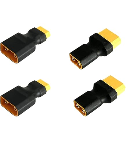 Adaptateurs XT60 Mâle Vers XT90 Femelle - Lot De 4 | Pour Batteries RC, Drones, ESC