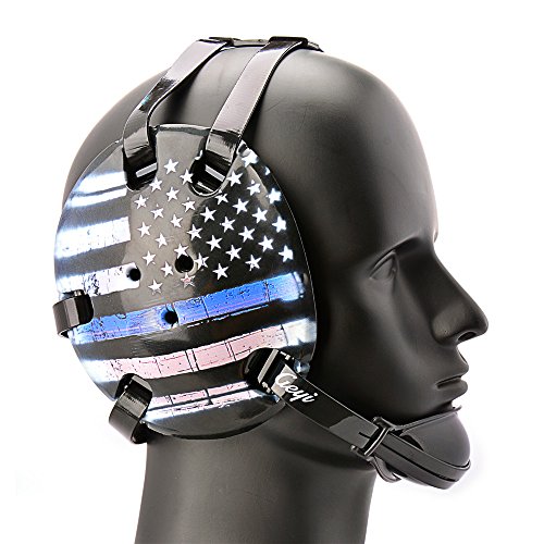 Geyi Wrestling Headgear Thin Blue Line American Flag Digital Printing Art